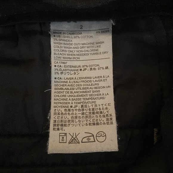 BANANA REPUBLIC Womens Size 2 Plaid Pants Jackson Fit Black Grey Red Trousers - Picture 7 of 12